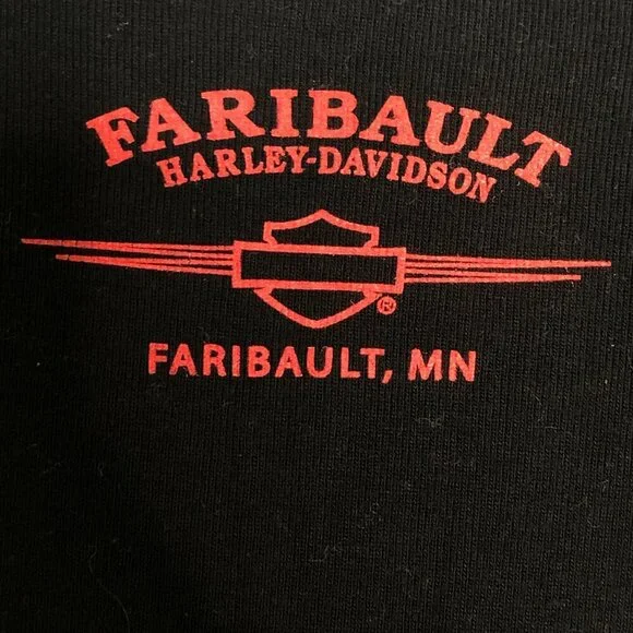 Harley Davidson Black Scoop Neck Top Sparkle XL - Picture 5 of 6